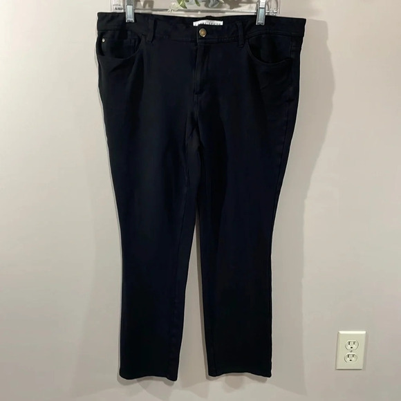 Larry Levine Black Stretch Pants 12 - Picture 1 of 14
